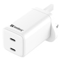 Sandberg AC Charger Dual USB-C PD65W UK (441-62)