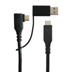 MicroConnect USB3.0, C Male angled And A Male/C female adapter