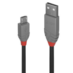 Lindy 0.2m USB 2.0 Type A to Micro-B Cable, Anthra Line (36730)