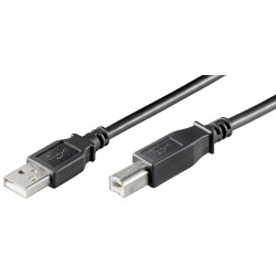 MicroConnect USB2.0 A-B 1m M-M BLACK (USBAB1B)