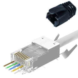 Lanview RJ45 STP plug Cat6A/Cat7 for 