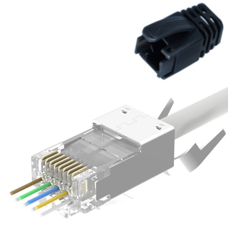 Lanview RJ45 STP plug Cat6A/Cat7 for 